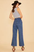 Load image into Gallery viewer, Button-Up Wide Leg Cropped Denim
