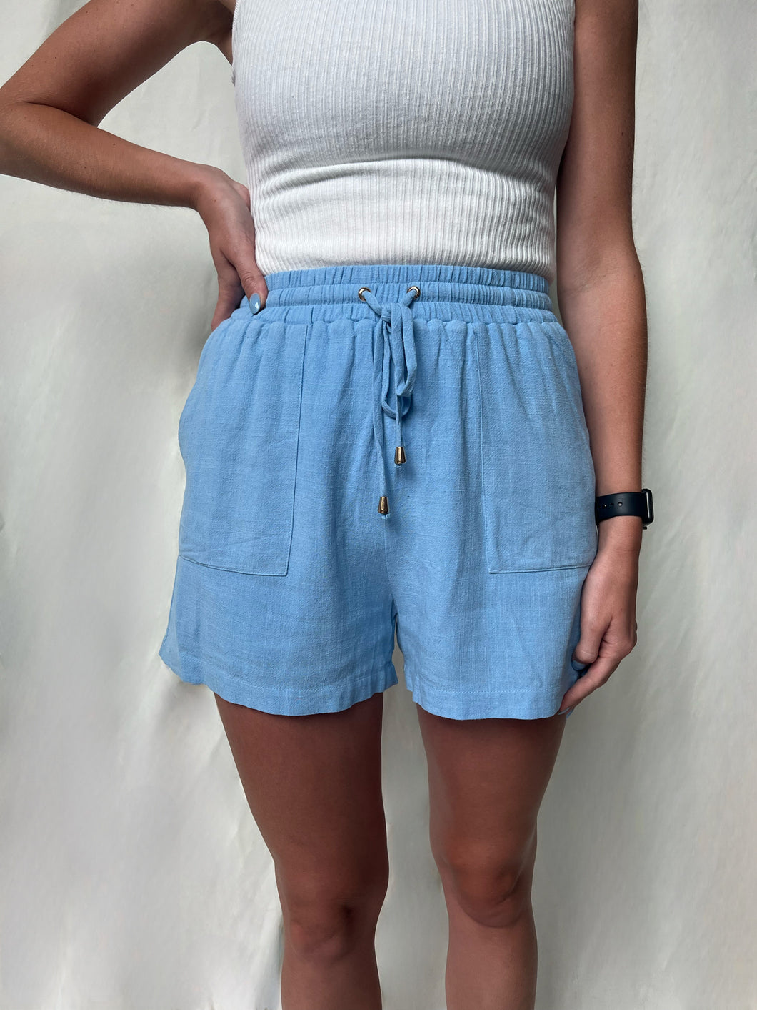 The Perfect Linen Shorts (Blue)