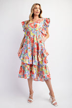 Load image into Gallery viewer, Watercolor Floral Midi Dress
